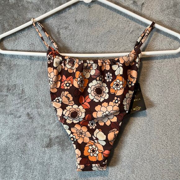 Skatie Women’s Swim Bottoms Byron Print‎ 70s Floral Print Size Large New - Picture 3 of 6